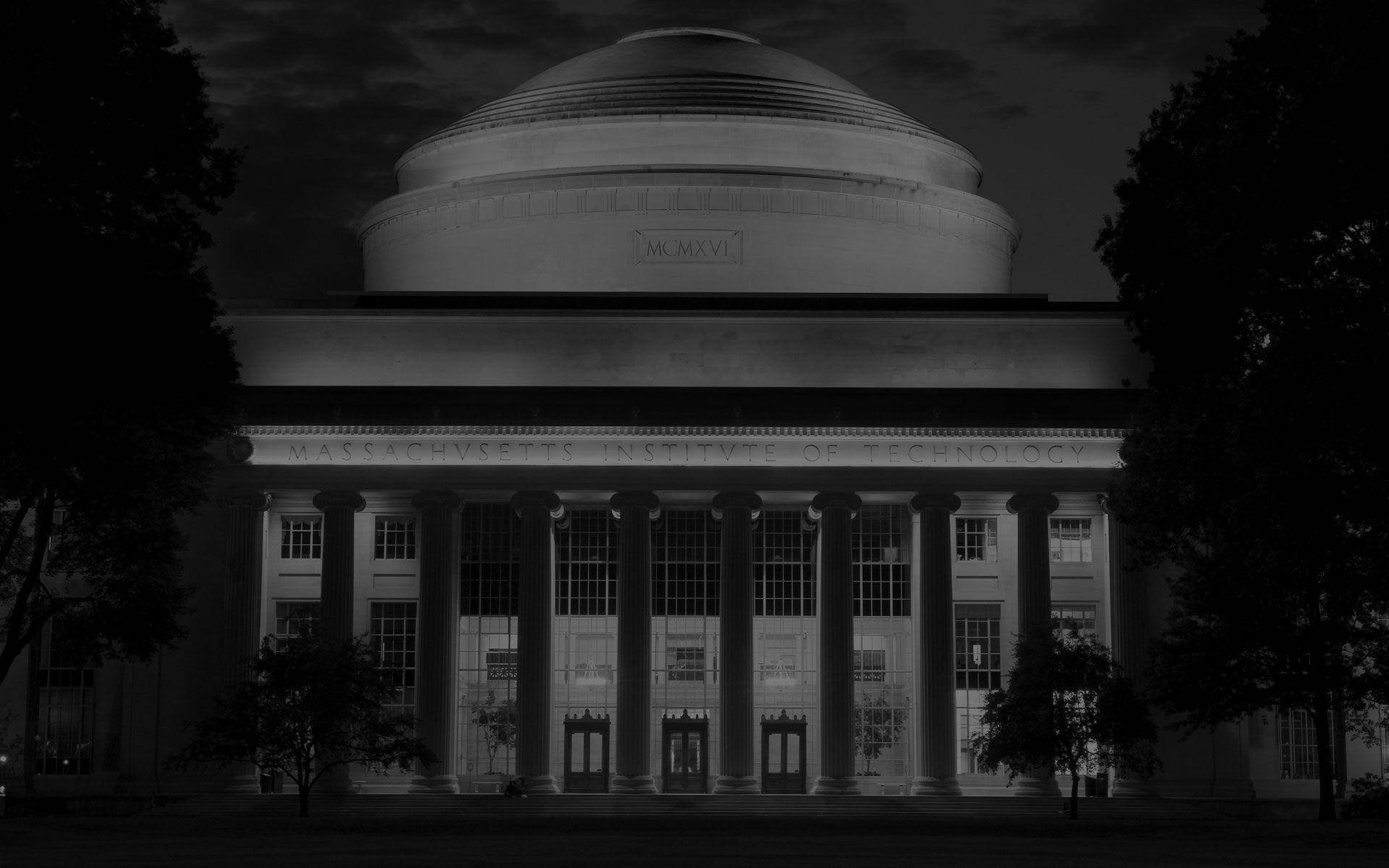 Grayscale Great Dome At Mit Wallpaper