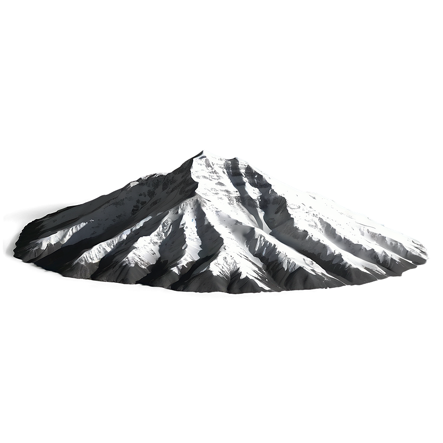 Grayscale Mountain Range Png Avg60 PNG