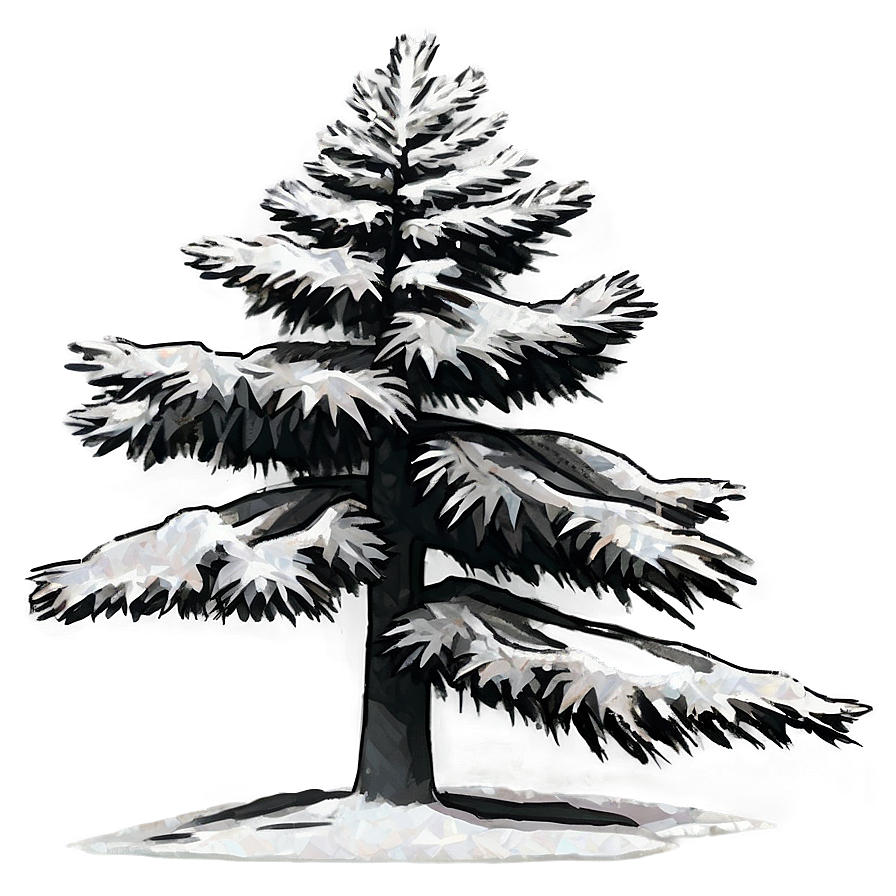 Grayscale Pine Tree Png Rgt PNG