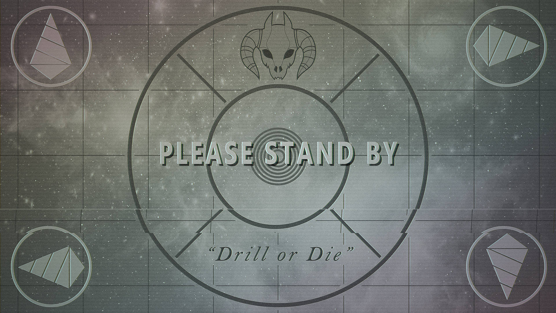Vintage Grayscale 'Please Stand By' Signal Image Wallpaper