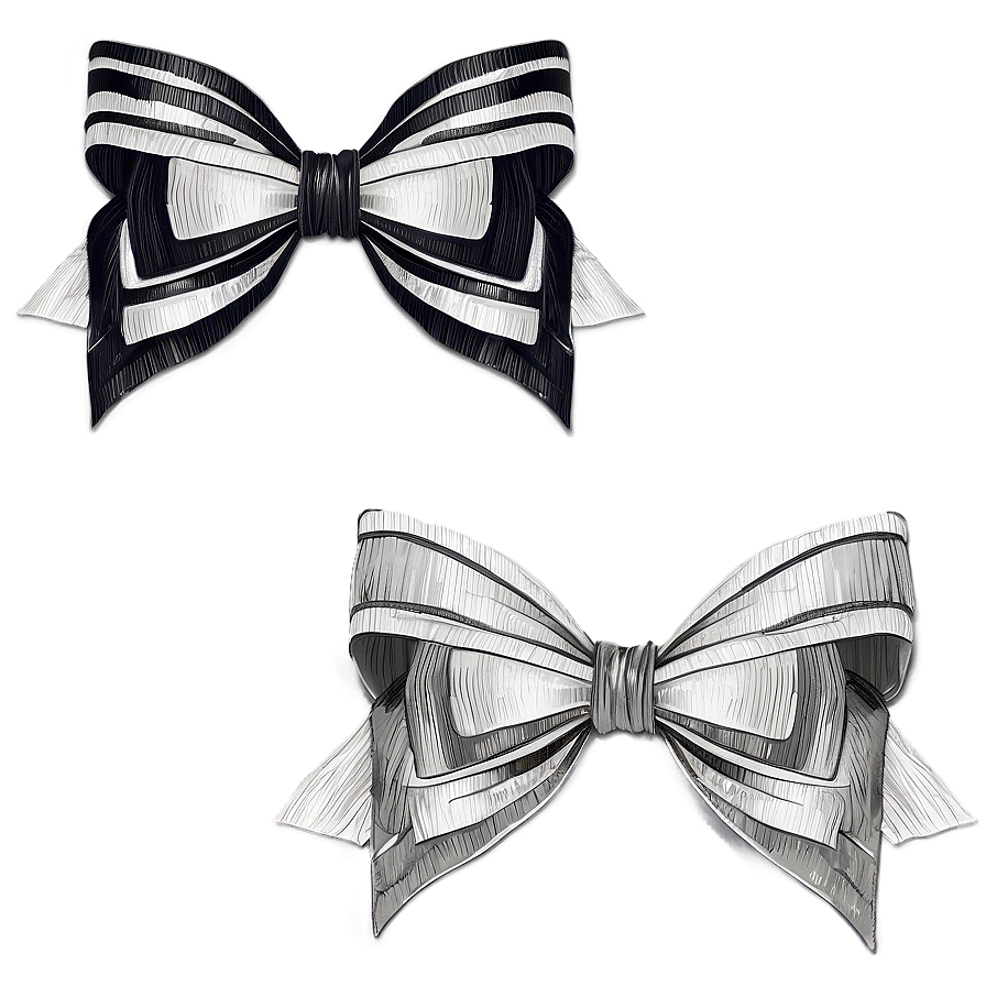 Grayscale Ribbon Bows Png 74 PNG