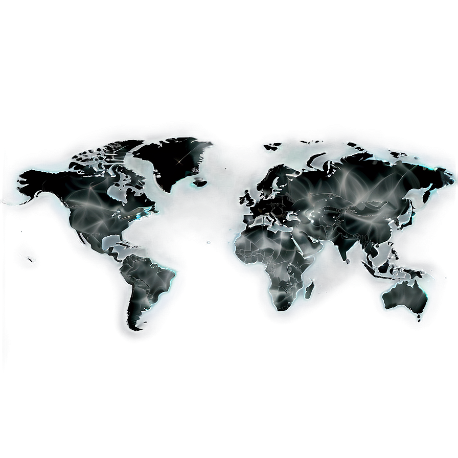 Grayscale World Map Png 64 PNG