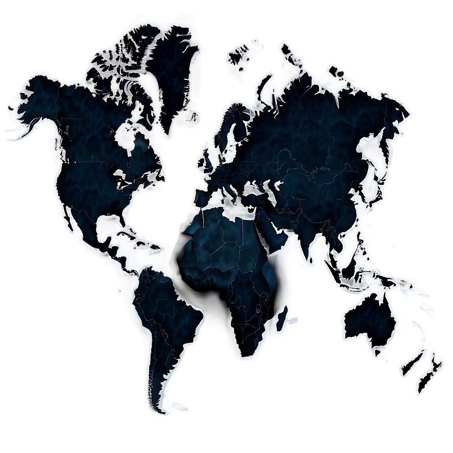 Grayscale World Map Png 81 PNG