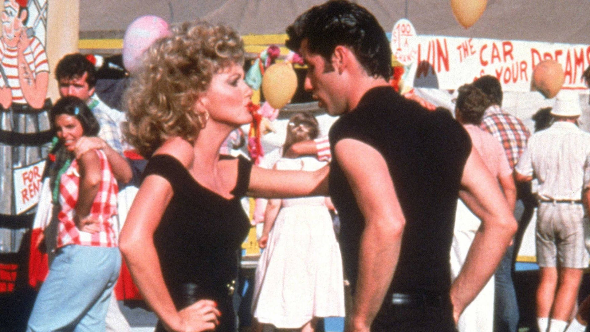 Grease John And Olivia Dancing Background