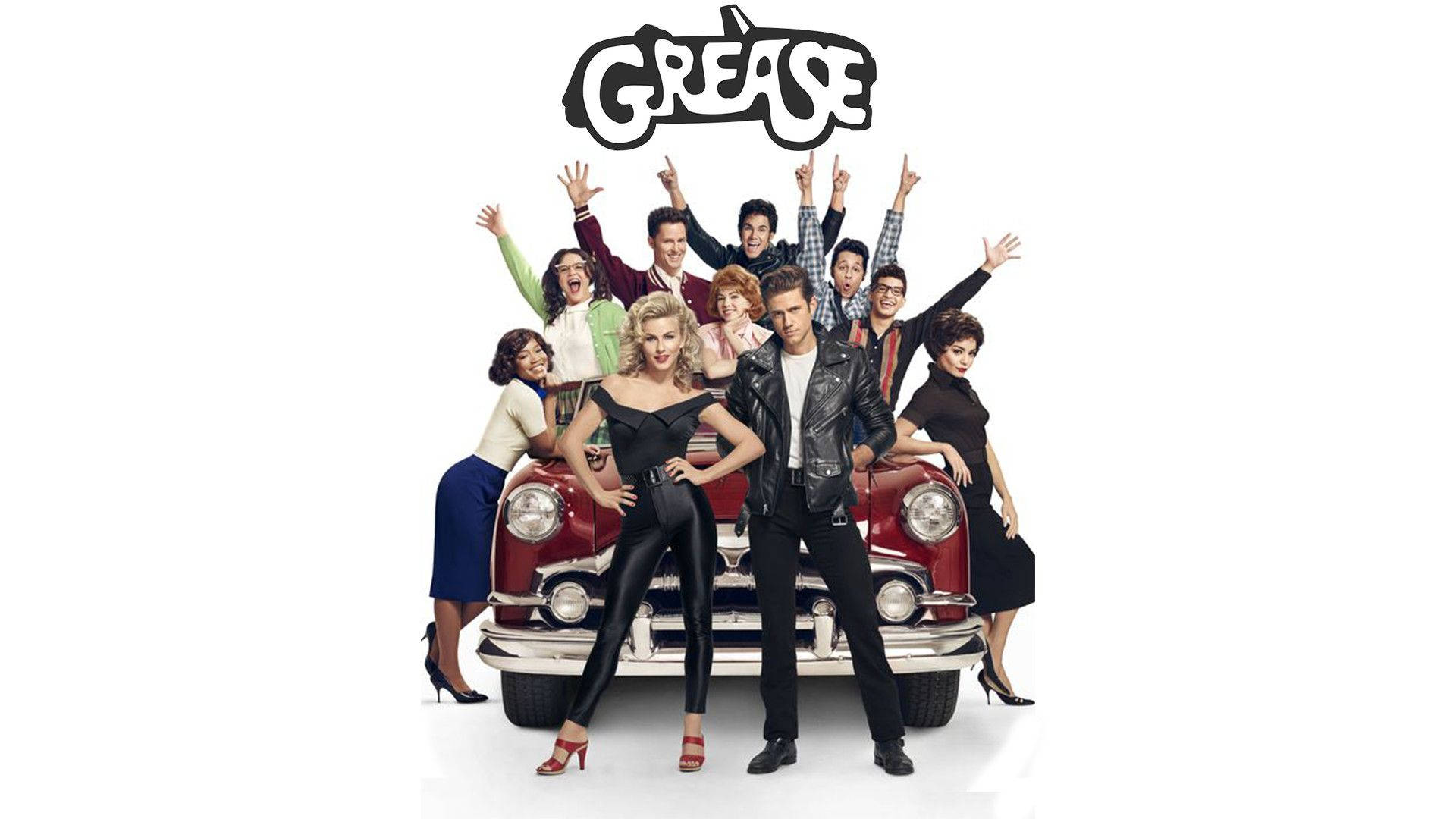 Iconic Poster of the Grease Movie Remake Wallpaper
