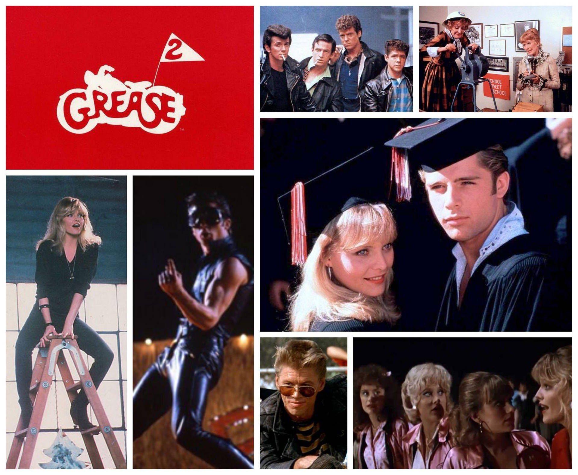 Grease Photograph Collage Background
