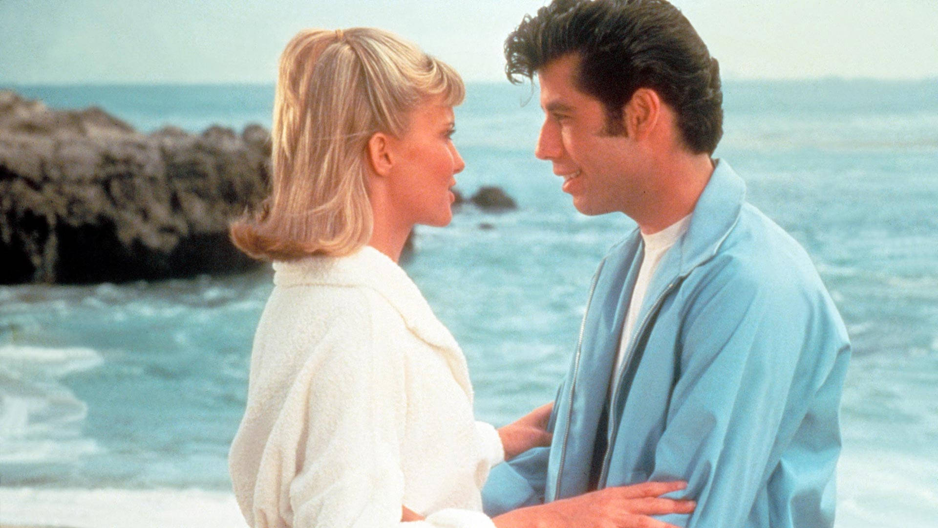Grease Scene In The Beach Background