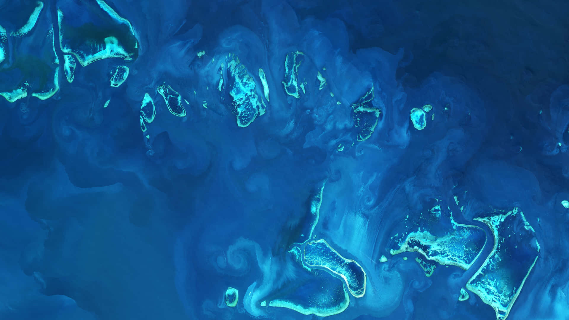 Great Barrier Reef Satellite View Wallpaper