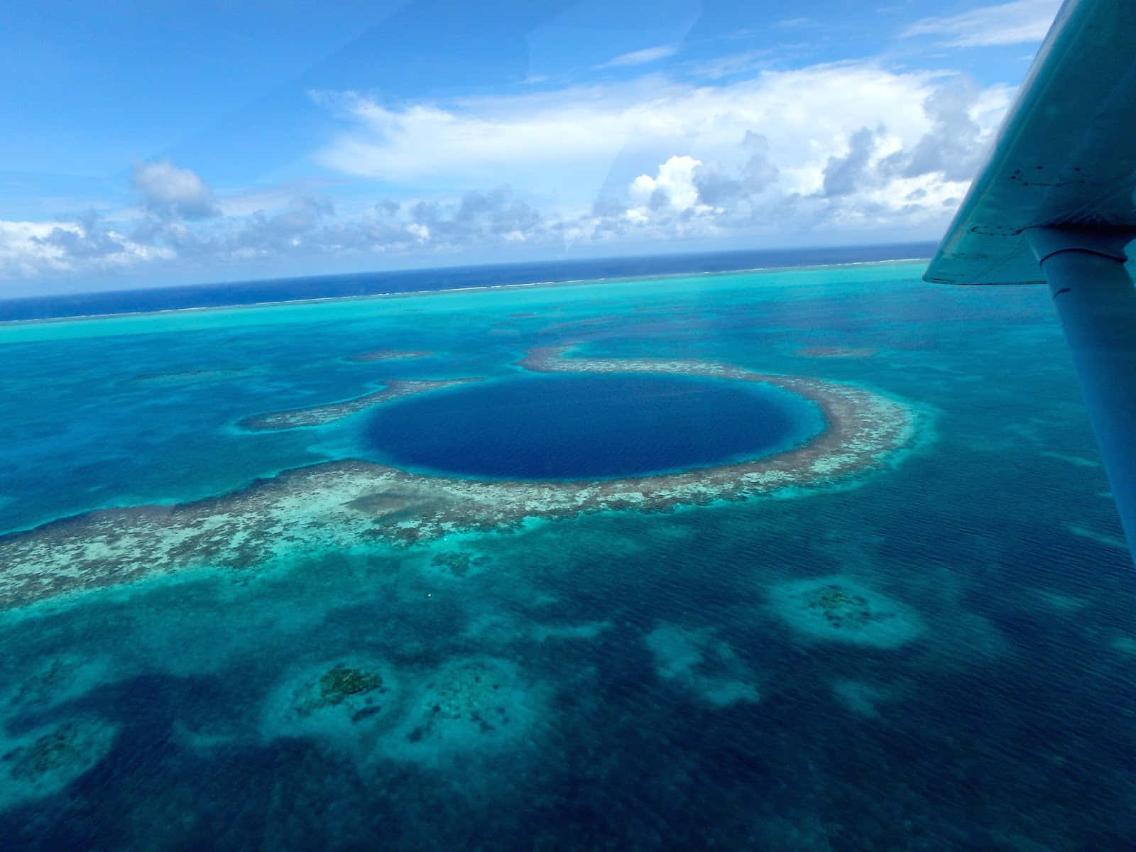 Great Blue Hole And Blue Sky Wallpaper