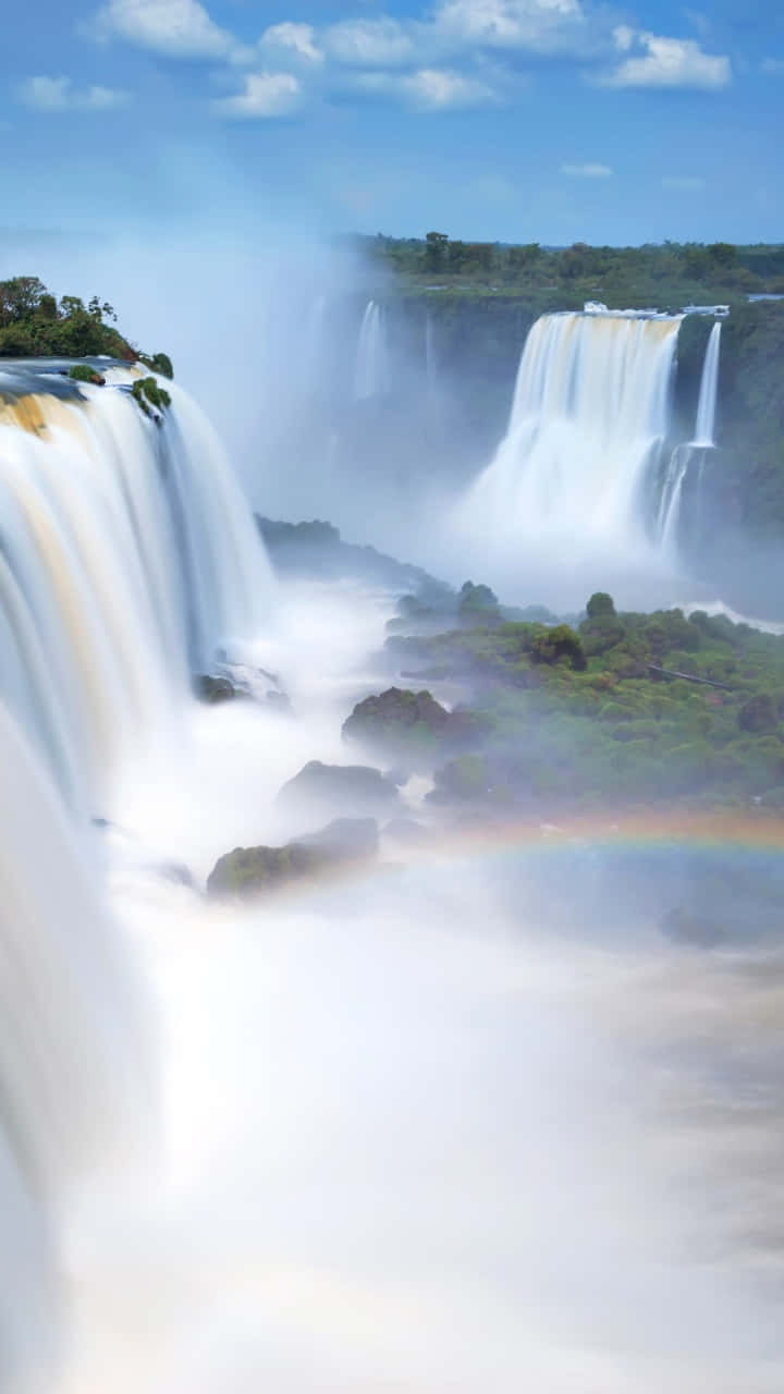 Storslåede Vandfald Iguazu Falls Wallpaper