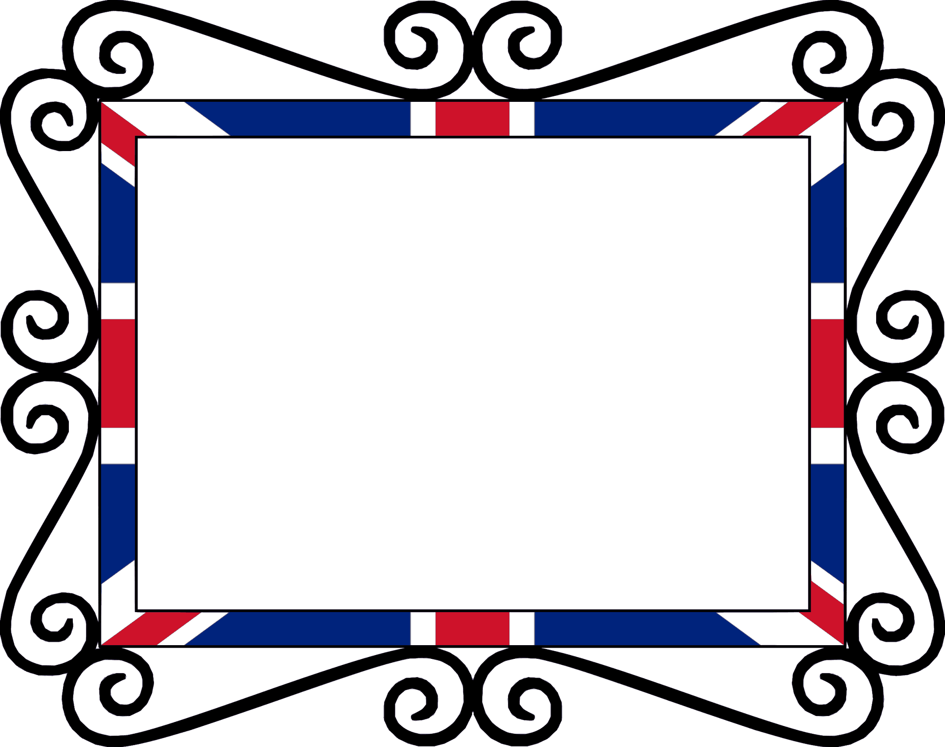 Great Britain Flag Inspired Frame PNG