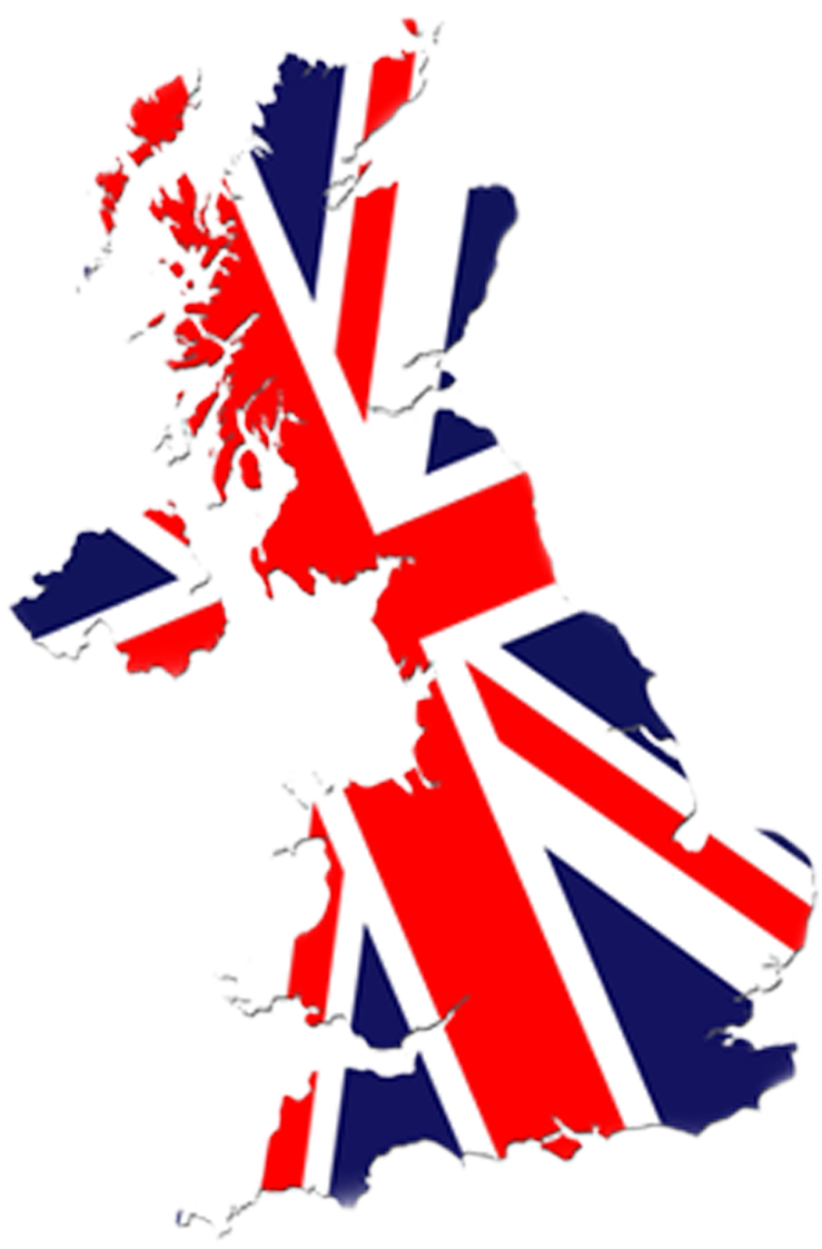Great Britain Flag Map PNG