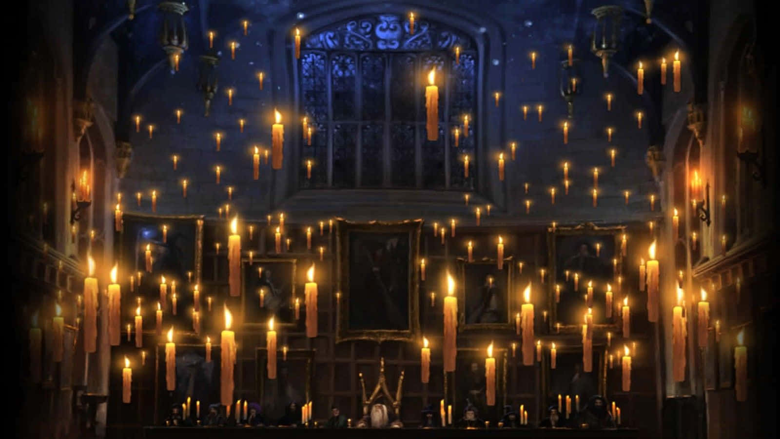 Enchanting Great Hall in Hogwarts Castle Wallpaper