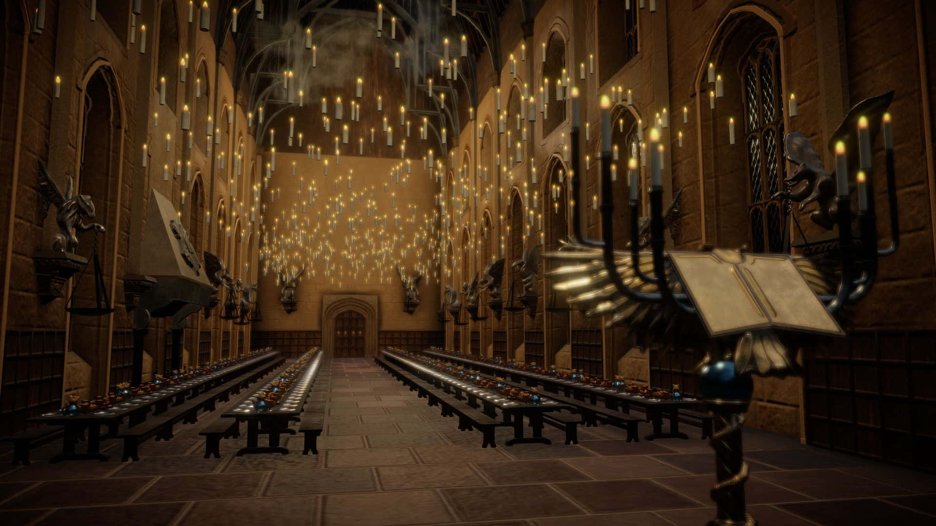 Magical Great Hall from the Harry Potter Series Wallpaper