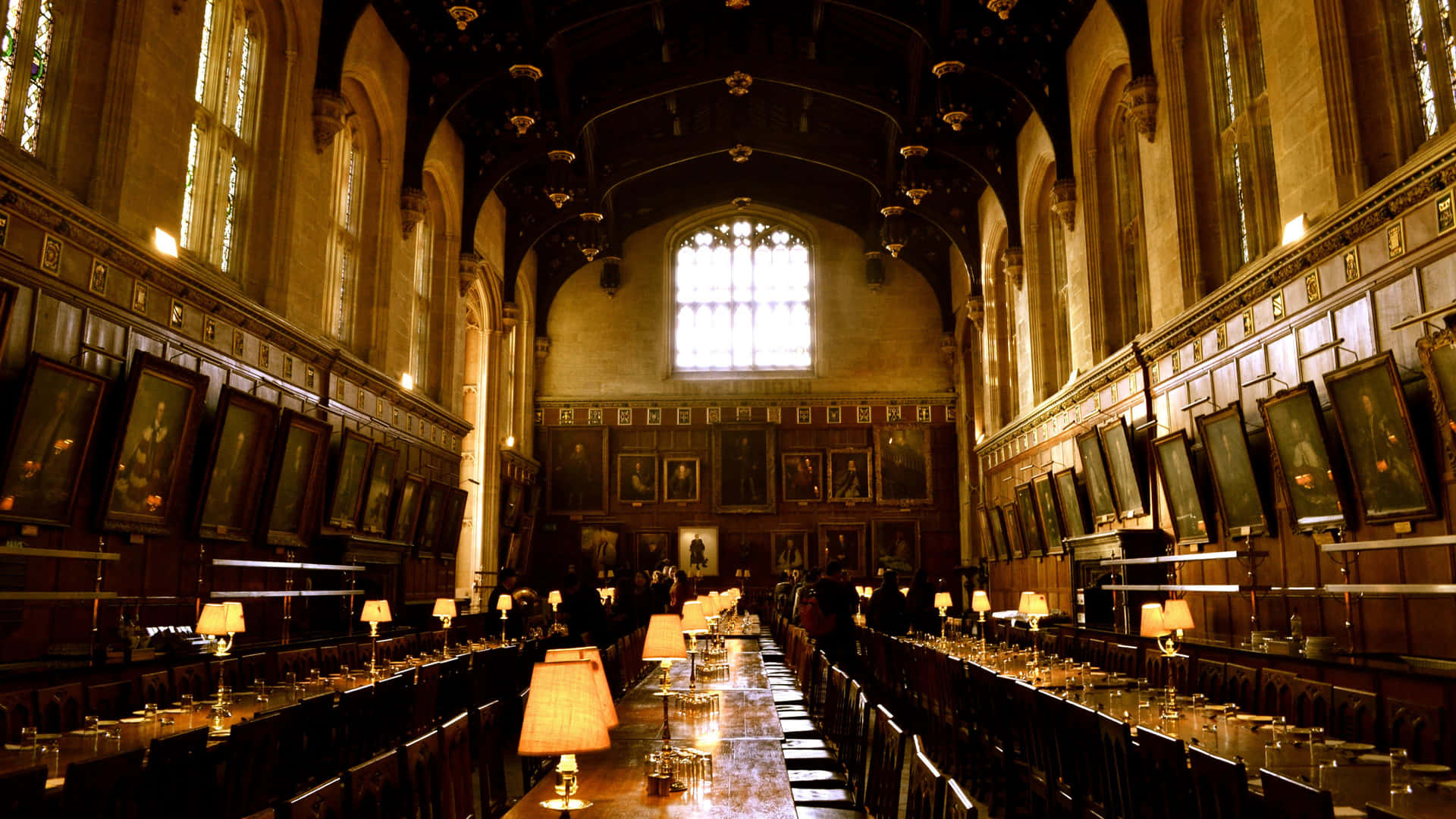 Marvelous Great Hall from the world of Harry Potter Wallpaper
