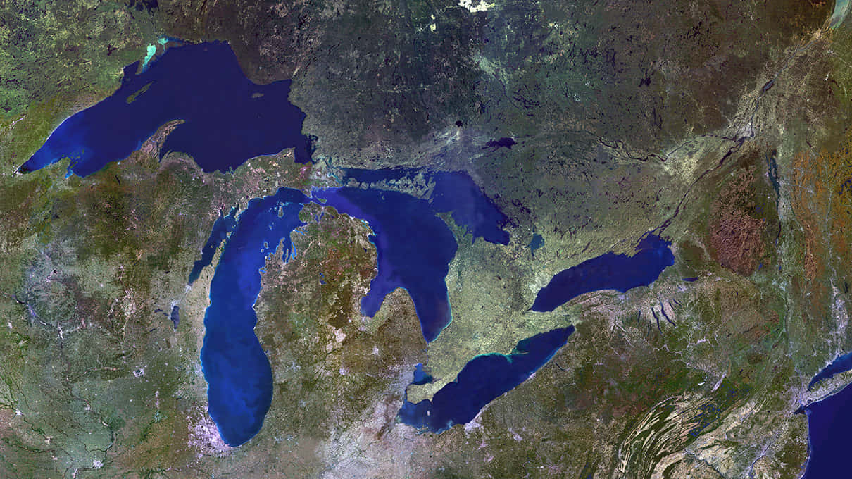 Great Lakes General Reference Map Picture