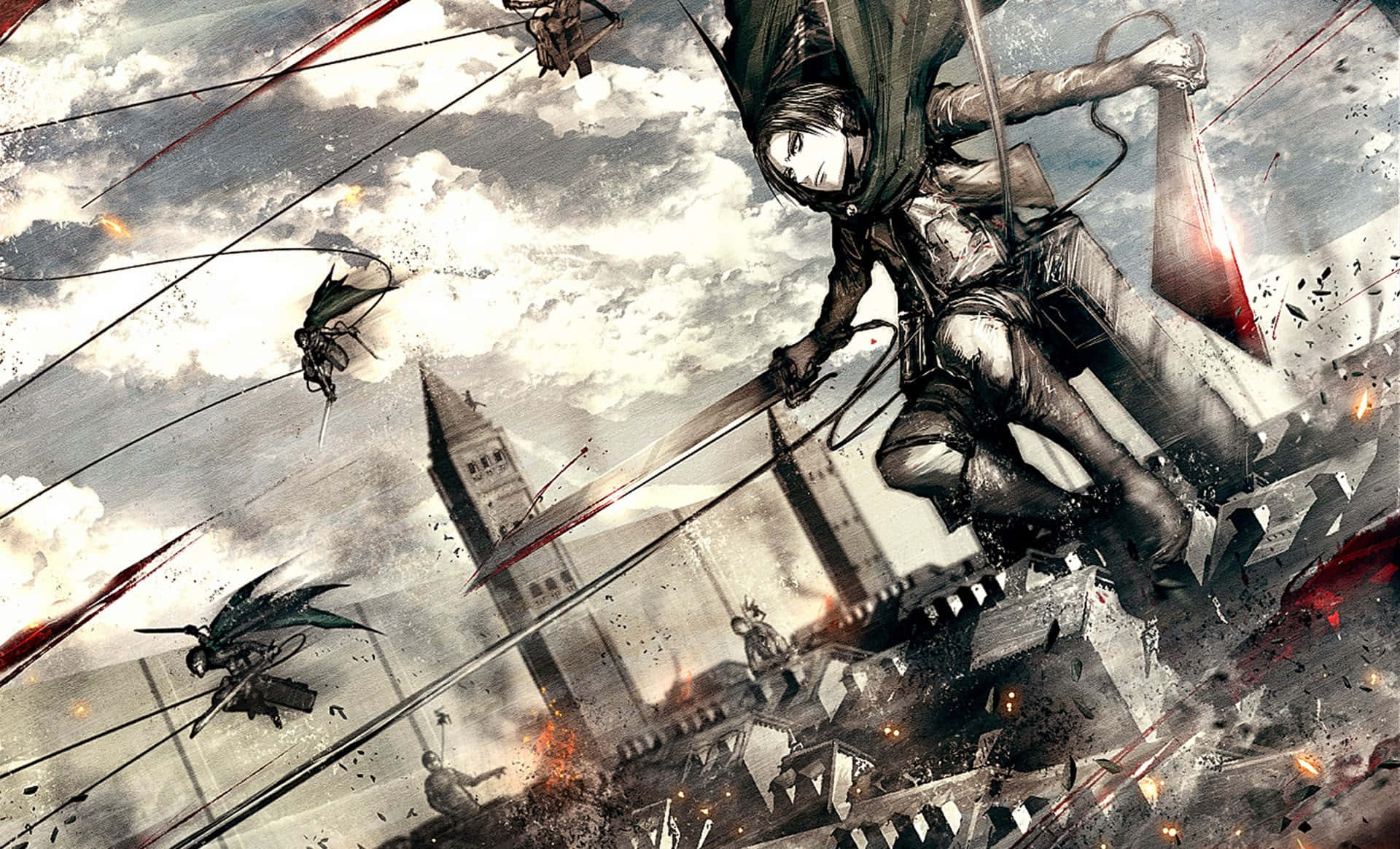 The Clash of Titans - Pivotal Battle of the Great Titan War. Wallpaper