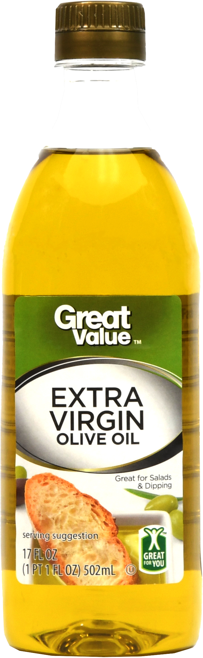 Great Value Extra Virgin Olive Oil Bottle PNG