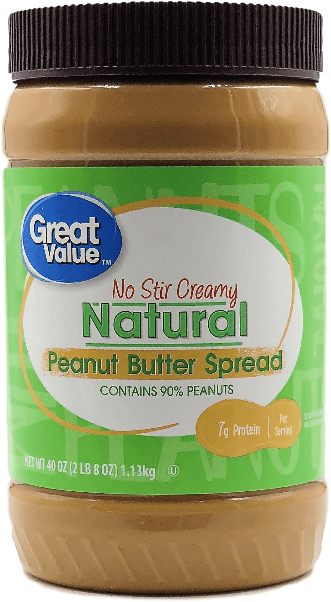 Great Value Natural Peanut Butter PNG