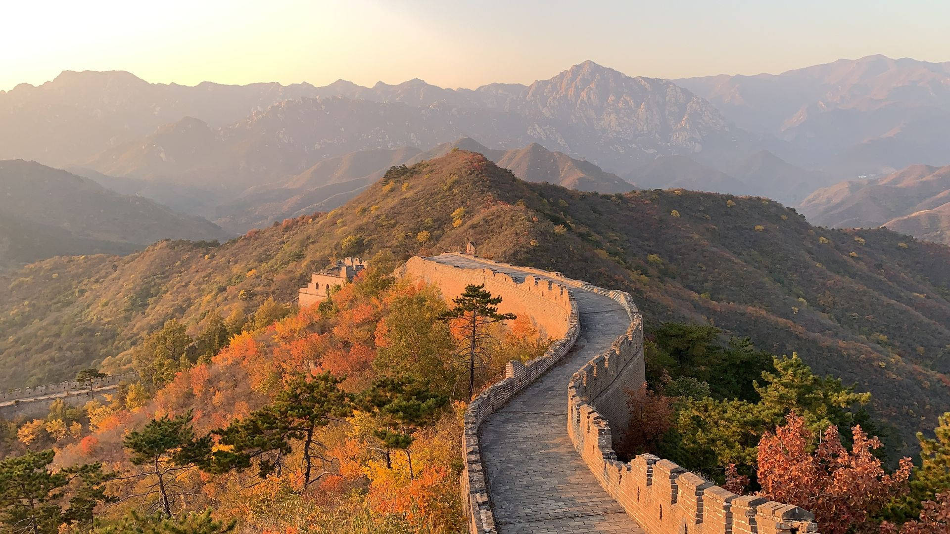Great Wall Of China Mountain Slope Wallpaper
