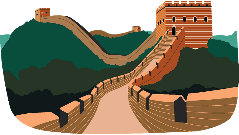 Great Wallof China Illustration PNG