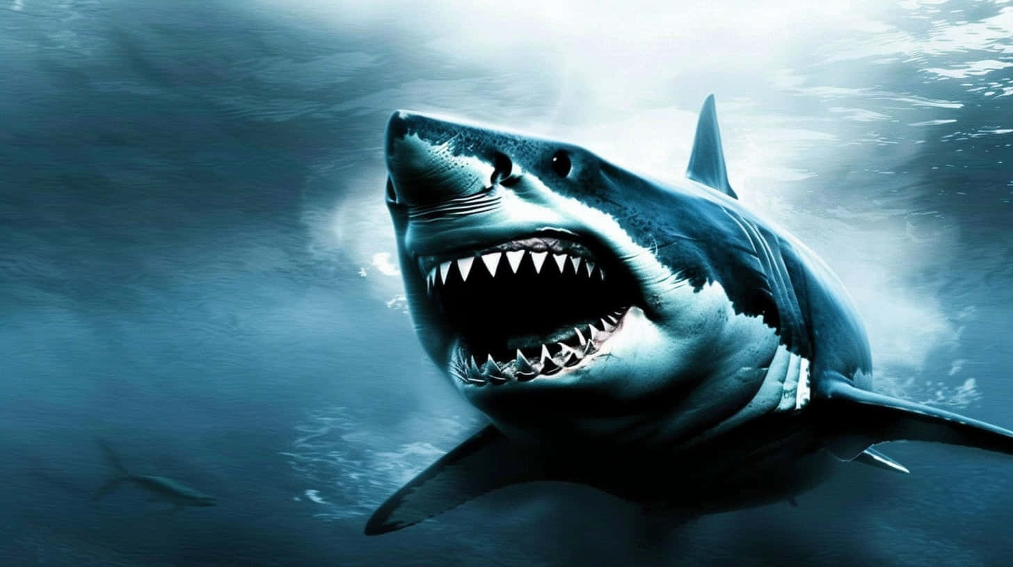 Great_ White_ Shark_ Advancing Wallpaper