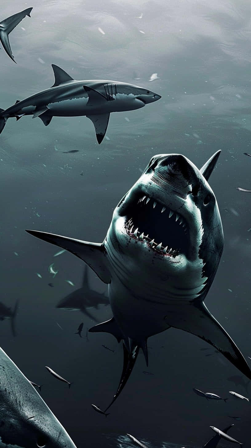 Great_ White_ Shark_ Predatory_ Gaze Wallpaper