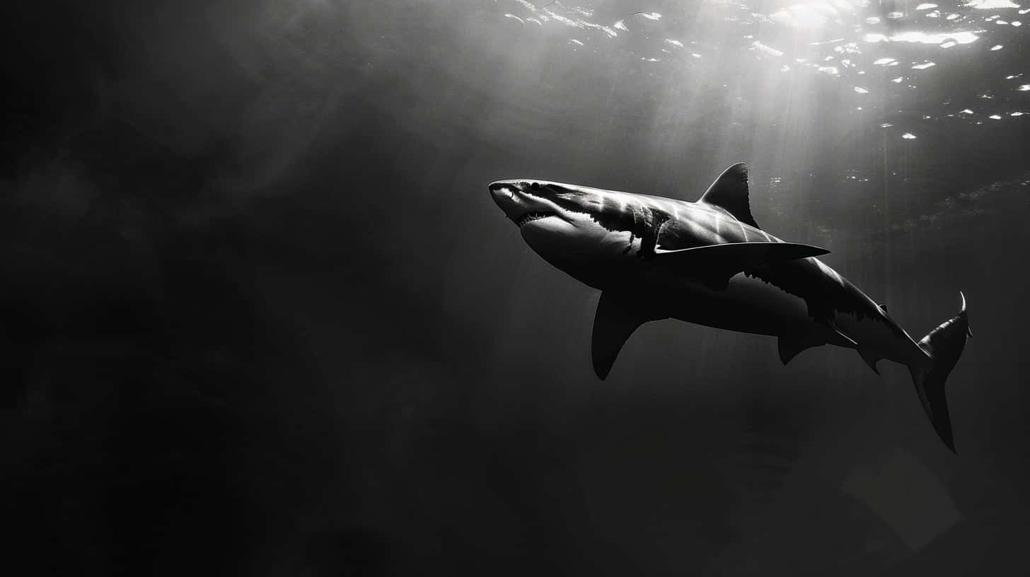 Great_ White_ Shark_ Underwater_ Sunlight Wallpaper