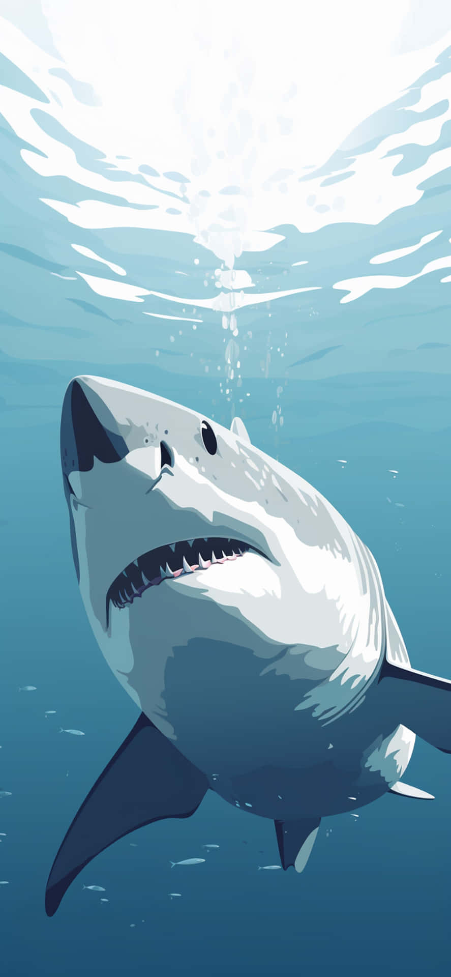 Great_ White_ Shark_ Underwater_ Vector_ Illustration.jpg Wallpaper