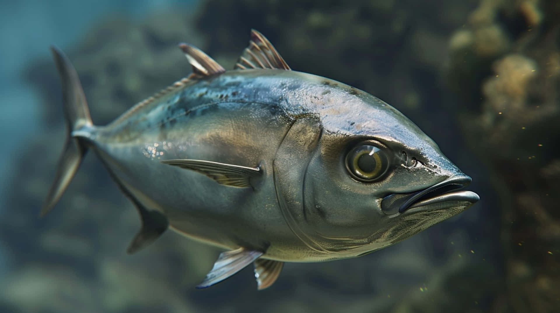 Greater Amberjack Underwater Portrait.jpg Wallpaper