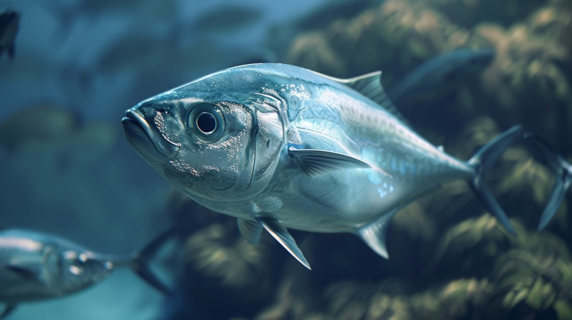 Greater Amberjack Underwater Portrait.jpg Wallpaper