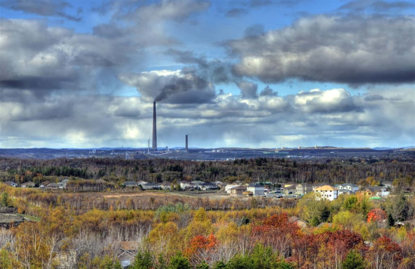 Greater Sudbury Industriel Landschap Achtergrond