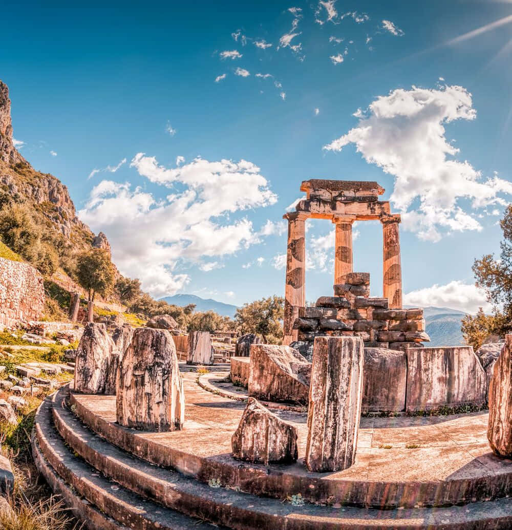 Bildein Atemberaubender Blick Auf Die Griechische Landschaft