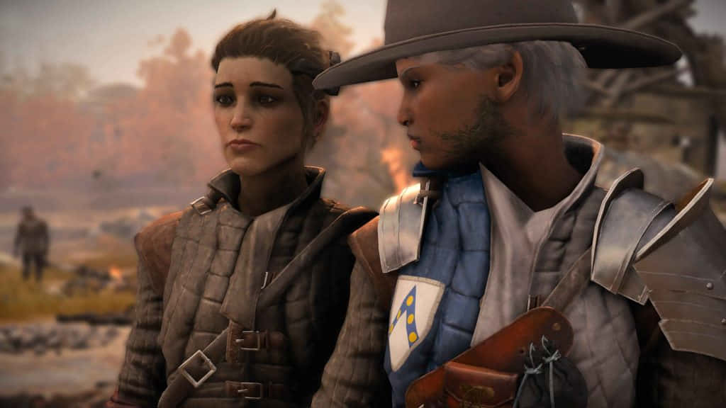 Greedfall game characters in action on the magical island of Teer Fradee