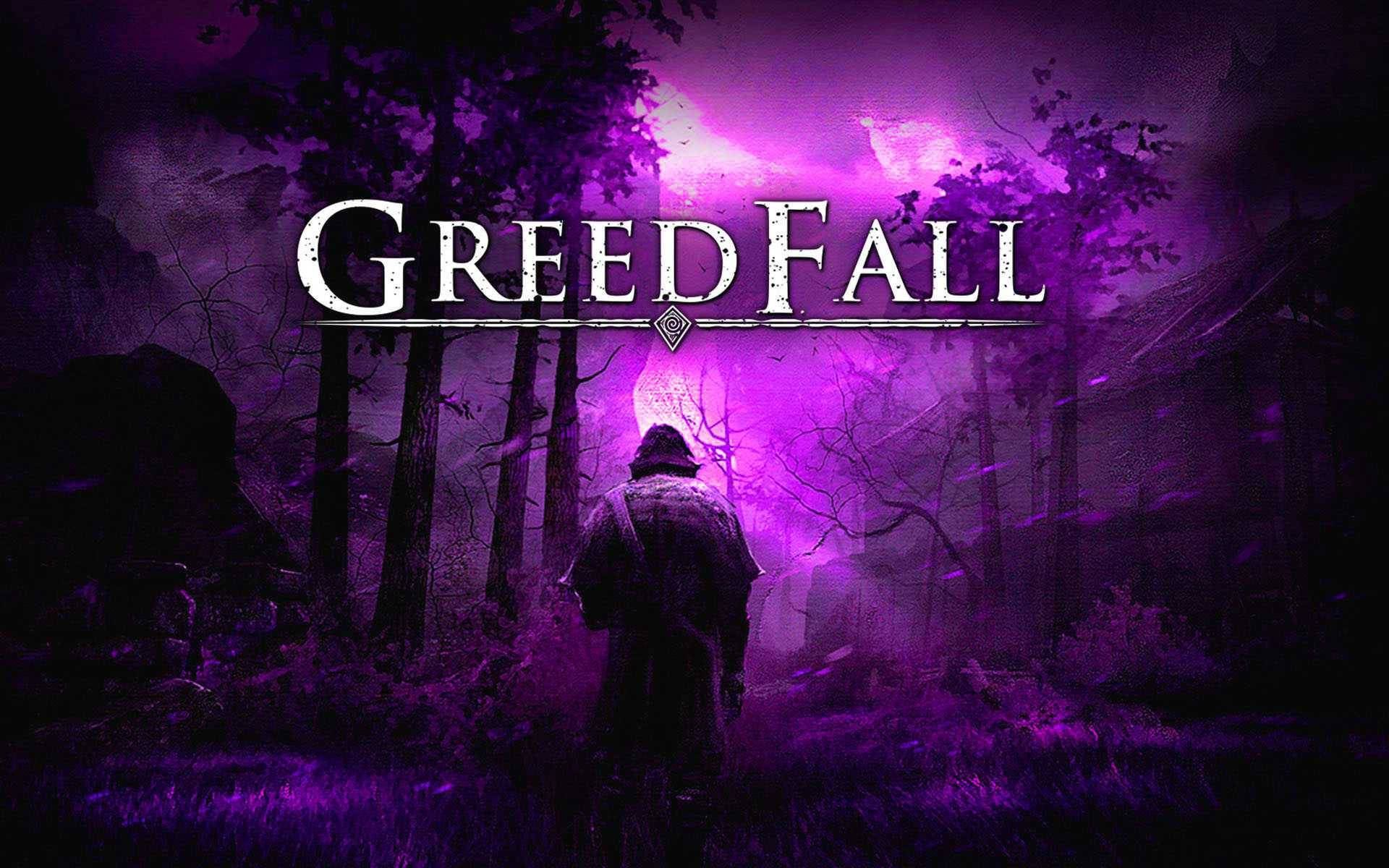 Greedfall Purple Forest Background Wallpaper