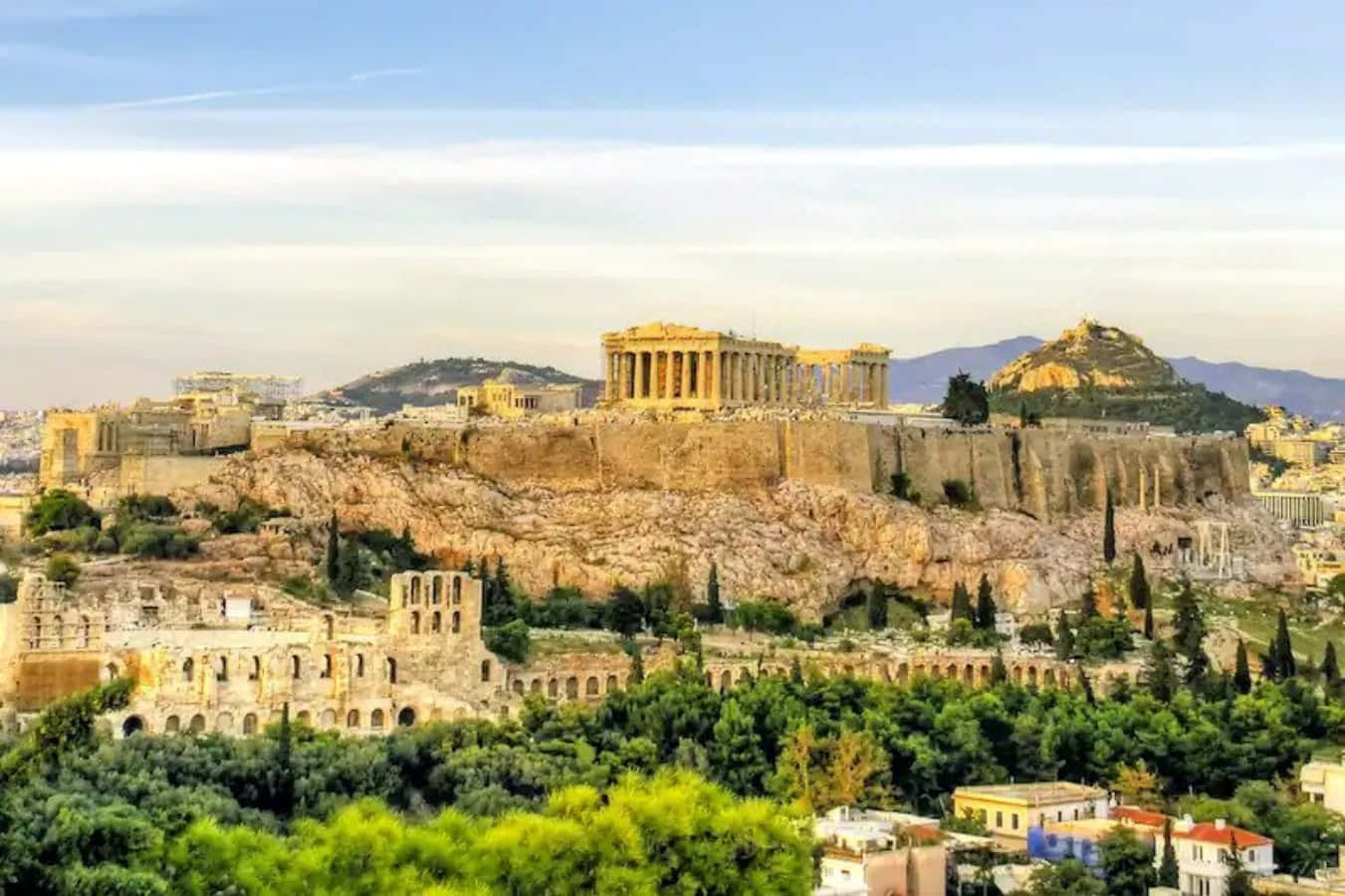 Etbillede Af Akropolis I Athen, Grækenland.
