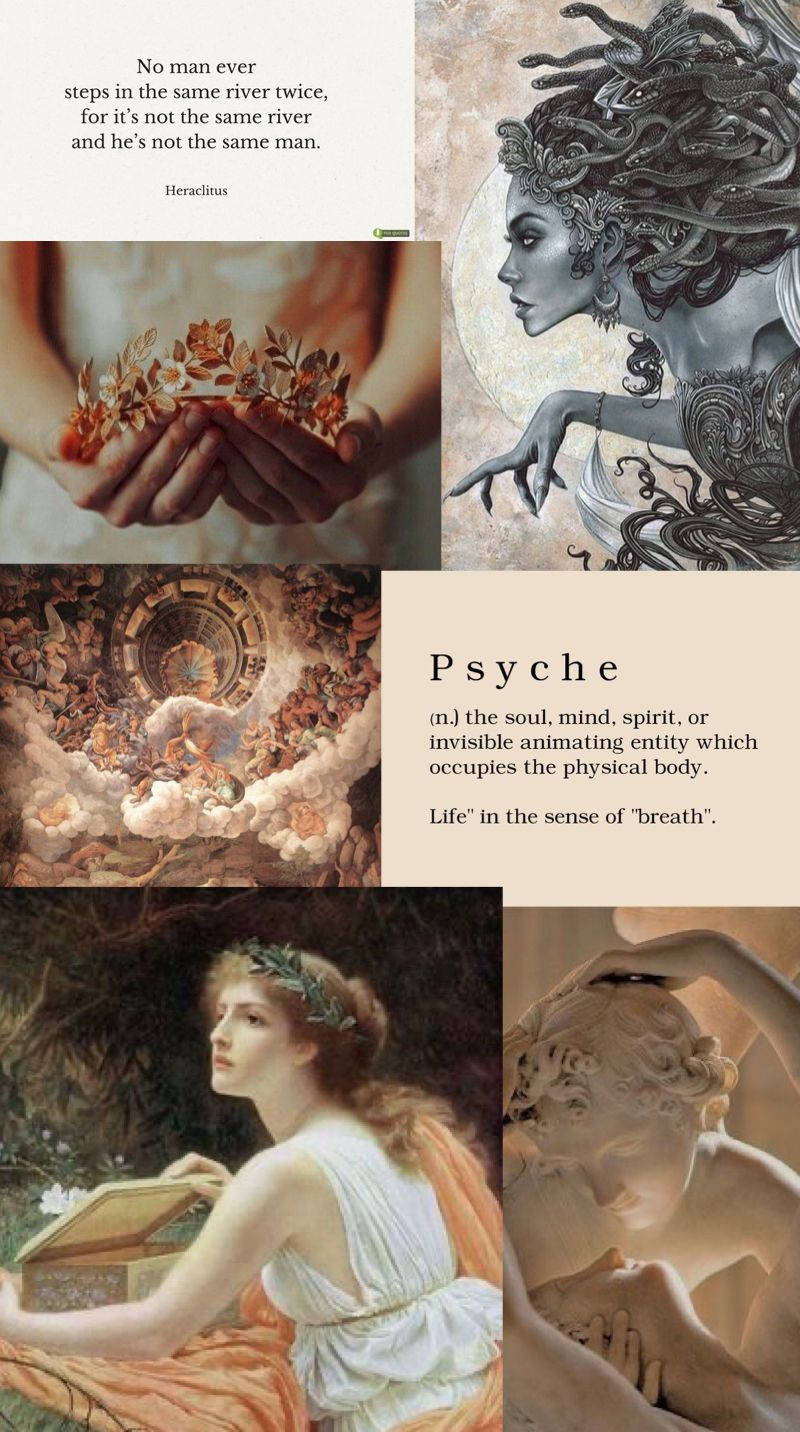 A Collage Of Images With The Words Psychic Wallpaper