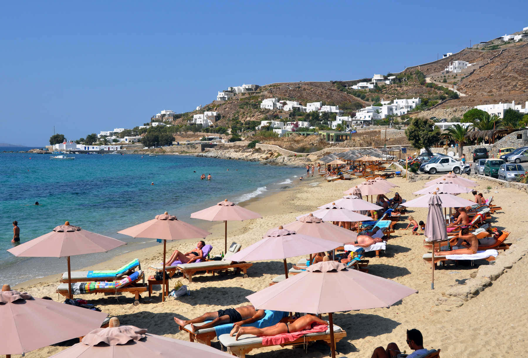 Stunning Azure Greek Beach Paradise Wallpaper