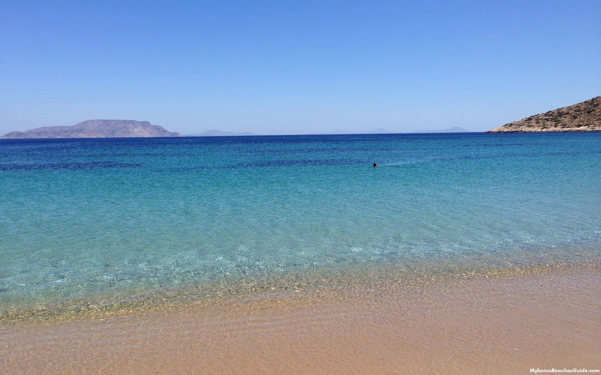 Stunning Greek Beach in a Sunny Day Wallpaper