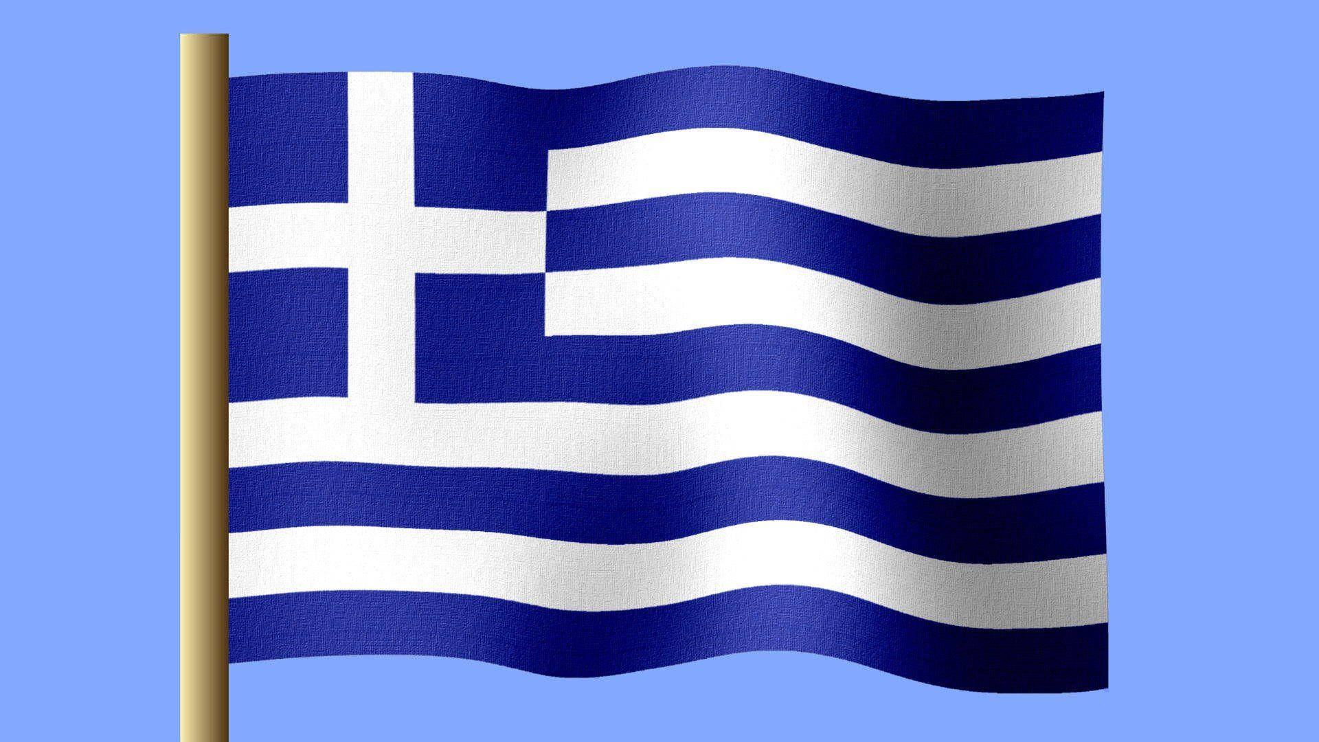 Arte Digitale Bandiera Greca Sfondo
