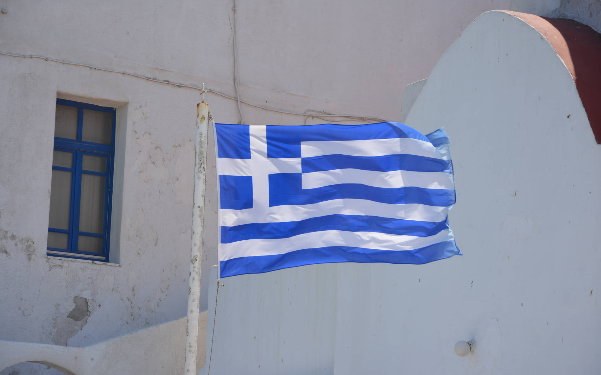 Græsk Flag Udendørs Wallpaper