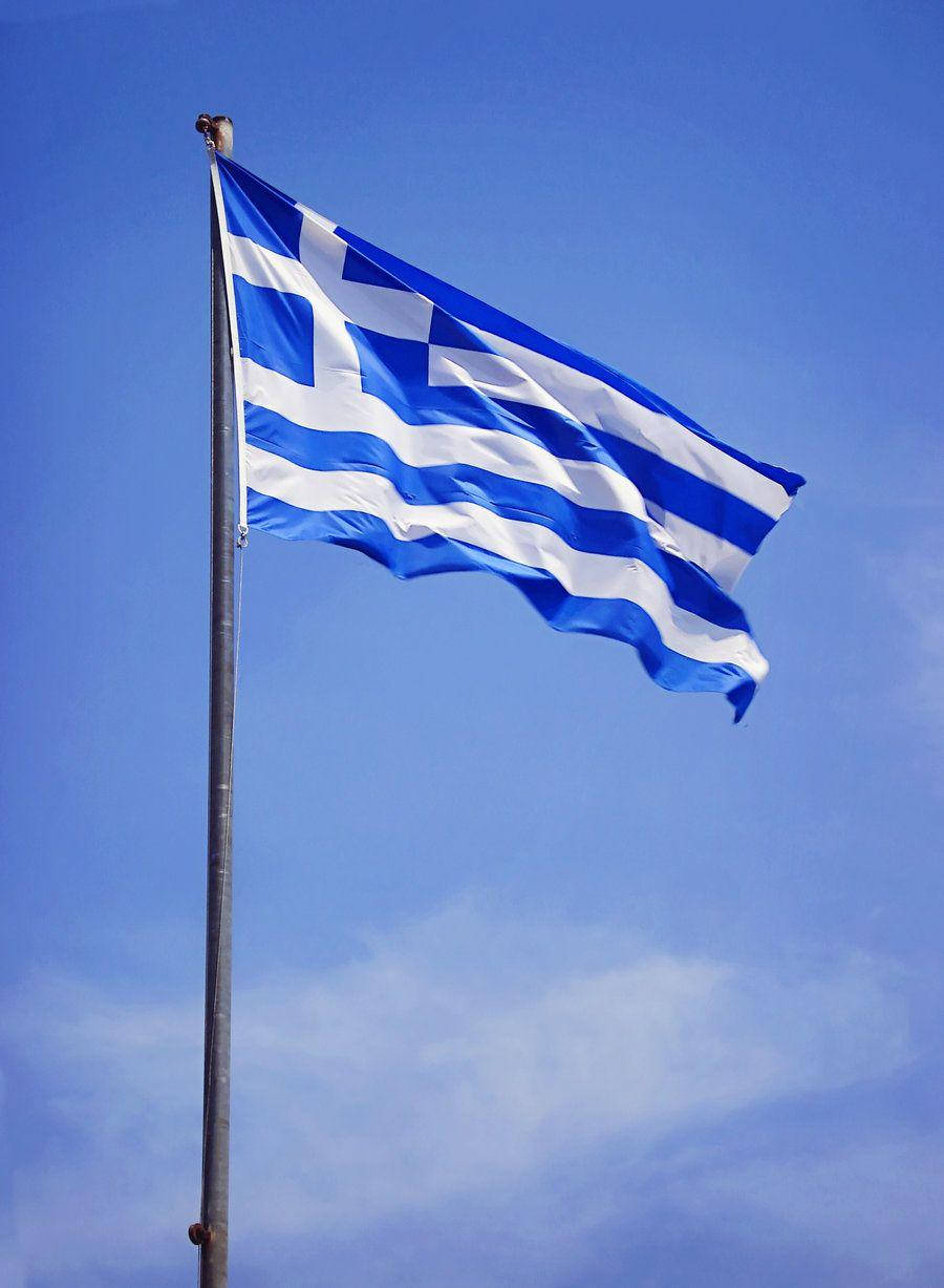 Griechischeflagge - Porträt Wallpaper