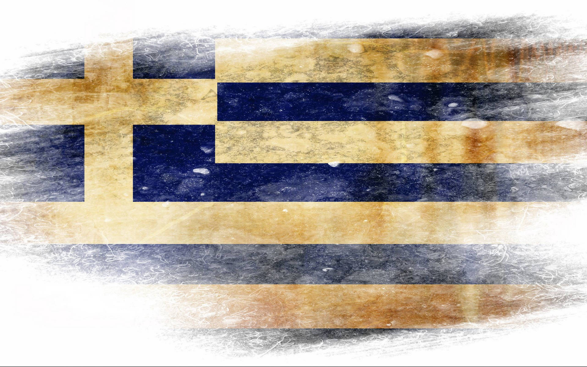 Grekiska Flaggan Sepia Wallpaper