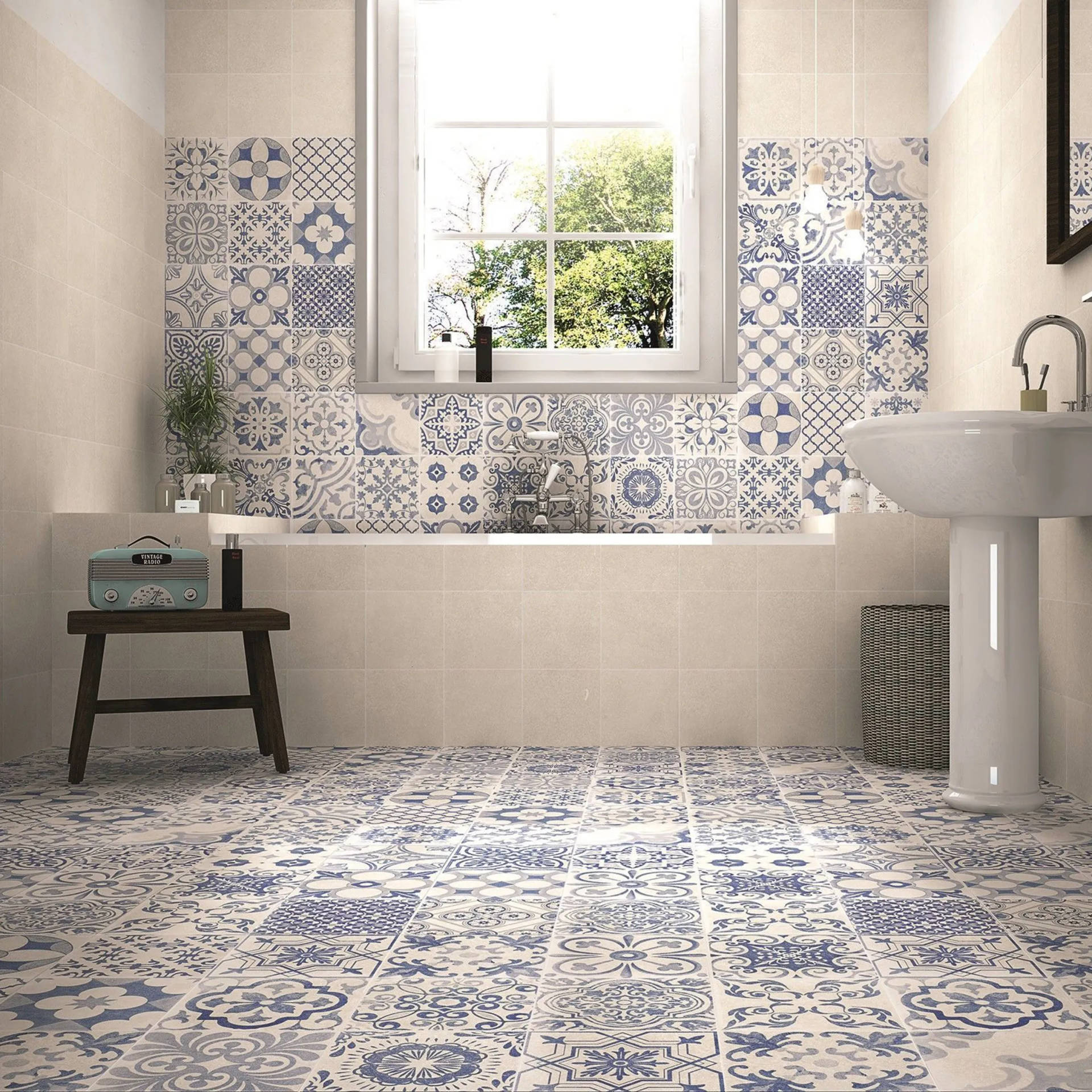 Greek Inspired Floor Tiles Picture