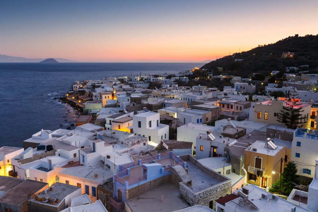 Stunning View of a Greek Island Wallpaper