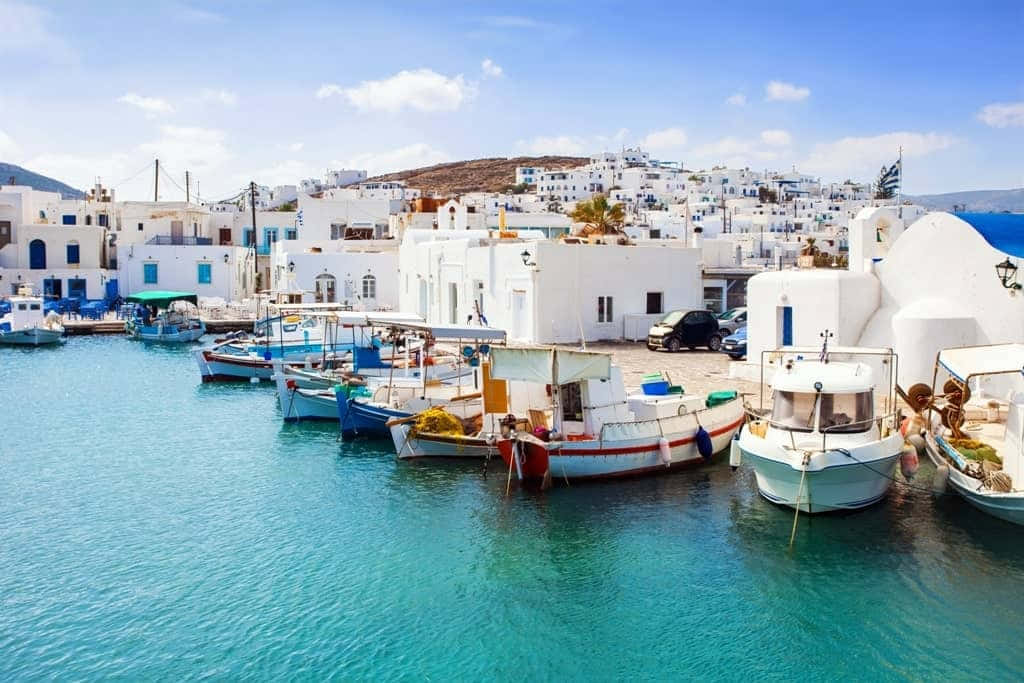 Stunning Serenity on a Greek Island Wallpaper