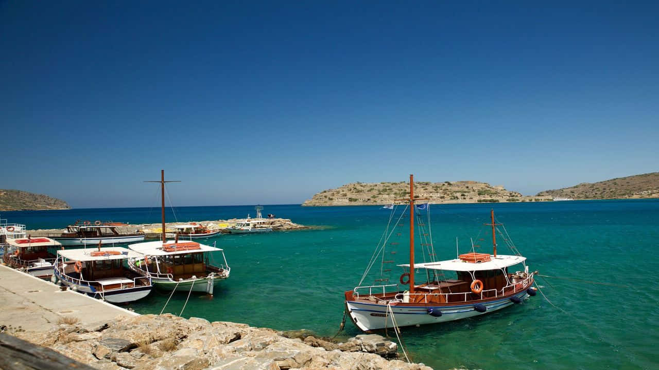 Serene Greek Island View Wallpaper