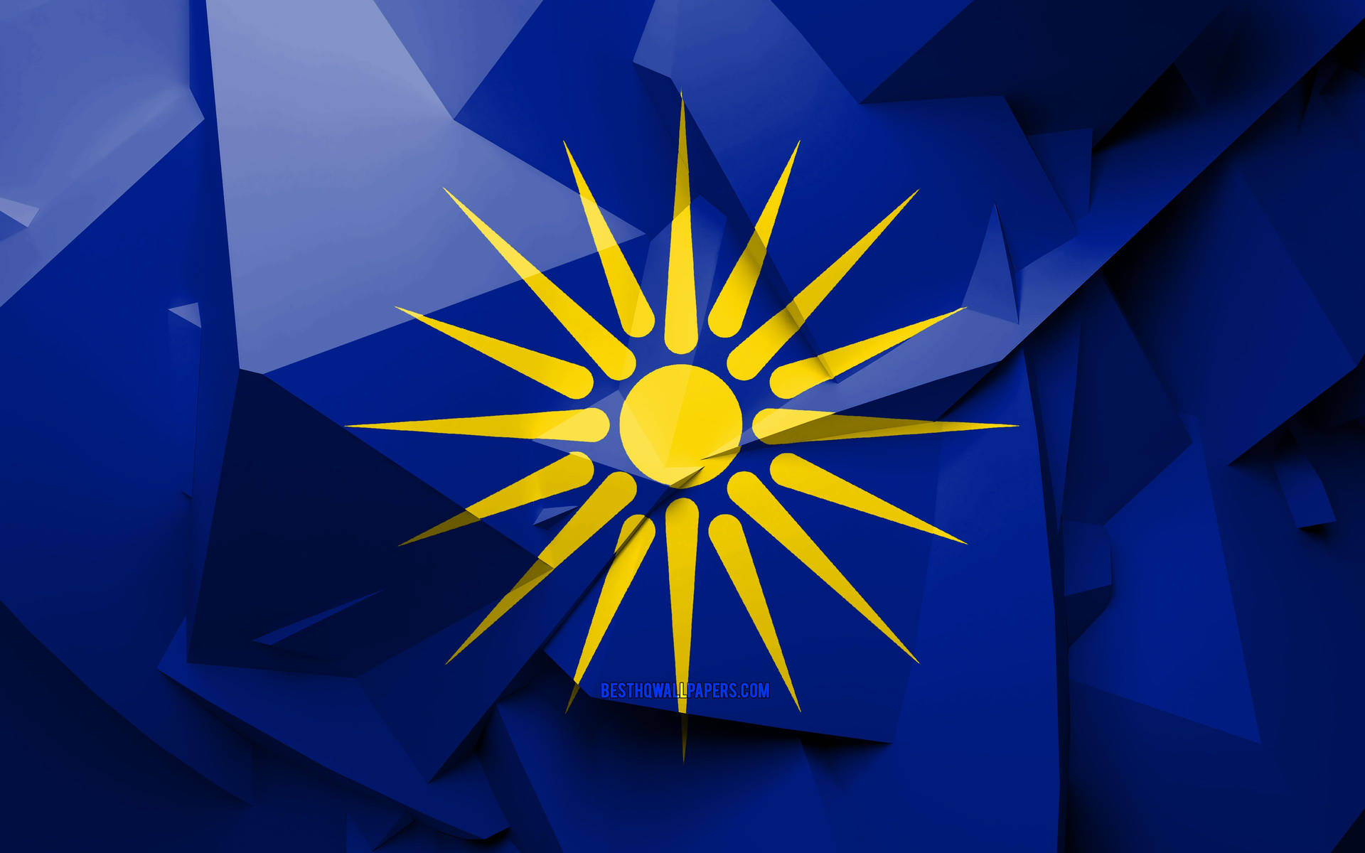 Greek Macedonia Flag Abstract Background