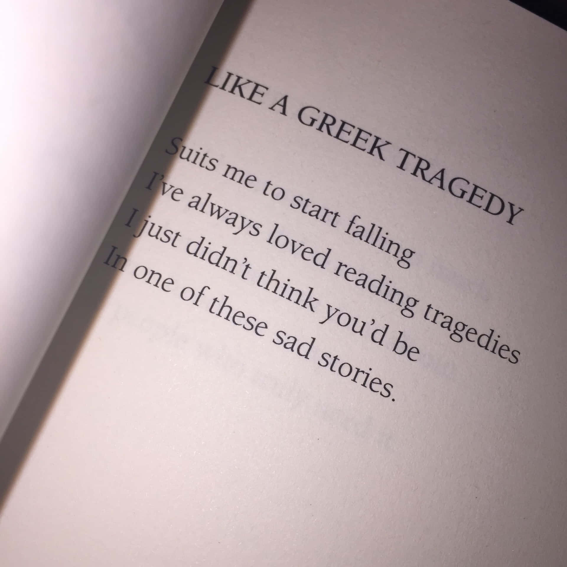 Greek Tragedy Book Quote Wallpaper