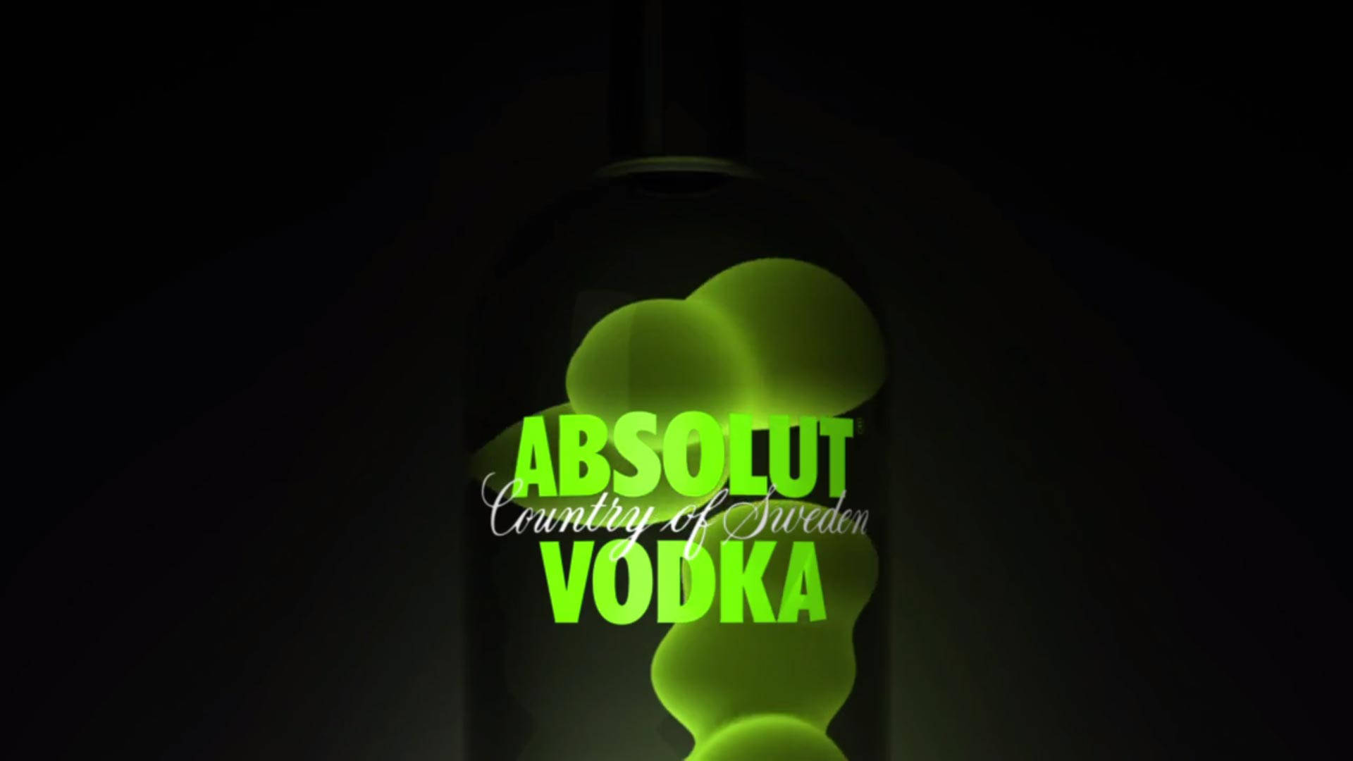 Green Absolut Vodka Sweden Label Wallpaper